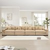Oversized 167.6" Corduroy Cloud Modular 4-seater Sectional Sofa with Thick Cushion and Wide Armrests, 4-Piece Free combination Sofa - 3 of 4