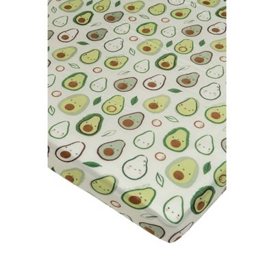 Loulou Lollipop Muslin Fitted Crib Sheet - Avocado