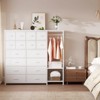 Clothes Rack with 16 Fabric Drawers & 2 Storage Shelve, Tall Dresser for Bedroom, Freestanding Closet Organizer, Wardrobe Closet Clothing Rack - 4 of 4