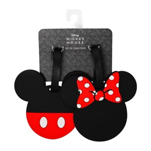 Disney Mickey & Minnie 2pc Rubber Luggage Tag - 1 of 4