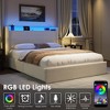 Boucle Bed Frame with LED Light Headboard, Charging Station and 4 Storage Drawers - 4 of 4