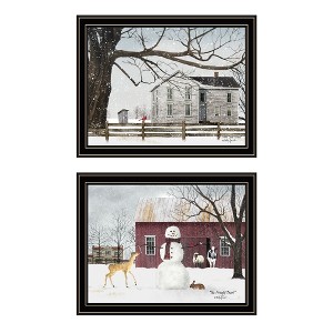 2Piece Vignette Life in the Countryside Winter Black Framed Wall Art for Living Room,Wall Art Print for Home Decor by Billy Jacobs - 1 of 4