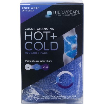 Color Changing Hot Cold Pack for Knee - Reusable Knee Wrap with Strap & Gel Beads