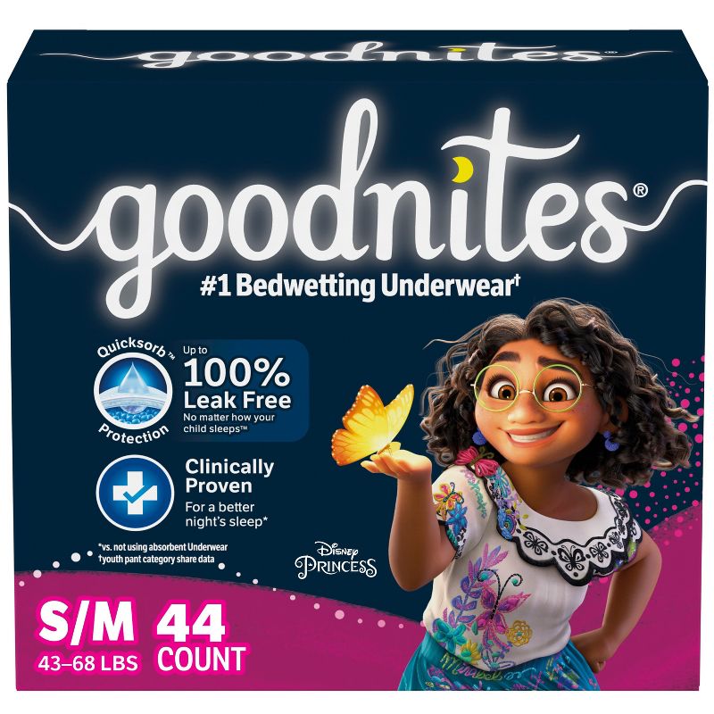 Goodnites Girls' Nighttime Bedwetting Underwear - (Select Size and Count) , 1 of 12