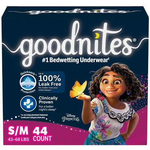 Goodnites Girl's Youth Pants, 44 ct.