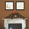 2- Piece Vignette Golden Merry Christmas Black Framed Wall Art for Living Room, Bedroom Wall Art Print for Home Decor by Mollie B - 4 of 4
