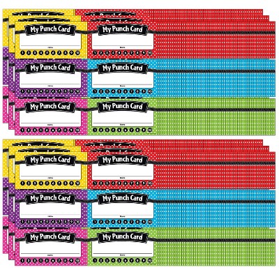 Teacher Created Resources Polka Dots Punch Cards 60 Per Pack 6 Packs (TCR5608-6)