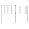 vidaXL Metal Headboard – White Steel Construction with Stable Legs – Easy-to-Install Back Support Providing Bedroom Furniture - 2 of 4
