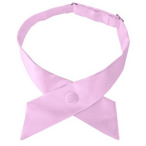 Women's Solid Color 1.75" W x Up to 19" L Crossover Tie Uniform Adjustable Neck tie - 1 of 3