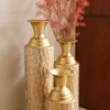 KTMBDW Metal Handmade Decorative Vase Tall Floor Centerpiece Vases with Growing Vine Patterns, Set of 3 Vases for Home Decor 34", 29", 25"H, Gold - 4 of 4
