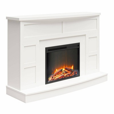 Modern white electric stove with adjustable flame 00249