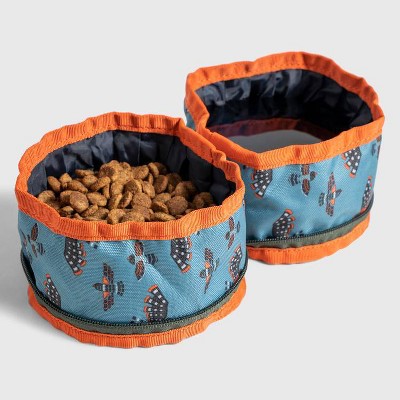 Travel Dog Bowls by Healthy Human | Stainless Steel Go Pet Bento Bowl |  Stackable Cat & Dog Food Bowls | Leak Proof Portable Puppy Supplies | Set  of 2