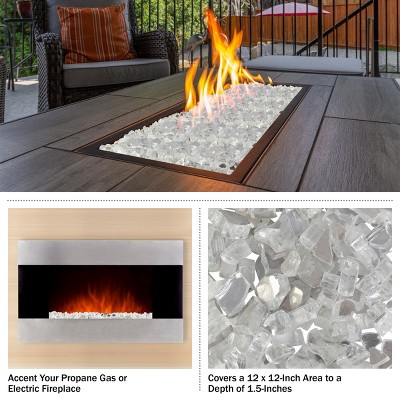 Clear Tempered Glass Rocks for Fire Pit and Decor