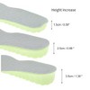 Unique Bargains 6D Height Increase Shoe Inserts Fit Shoe Green Gray 1 Pair - 2 of 4