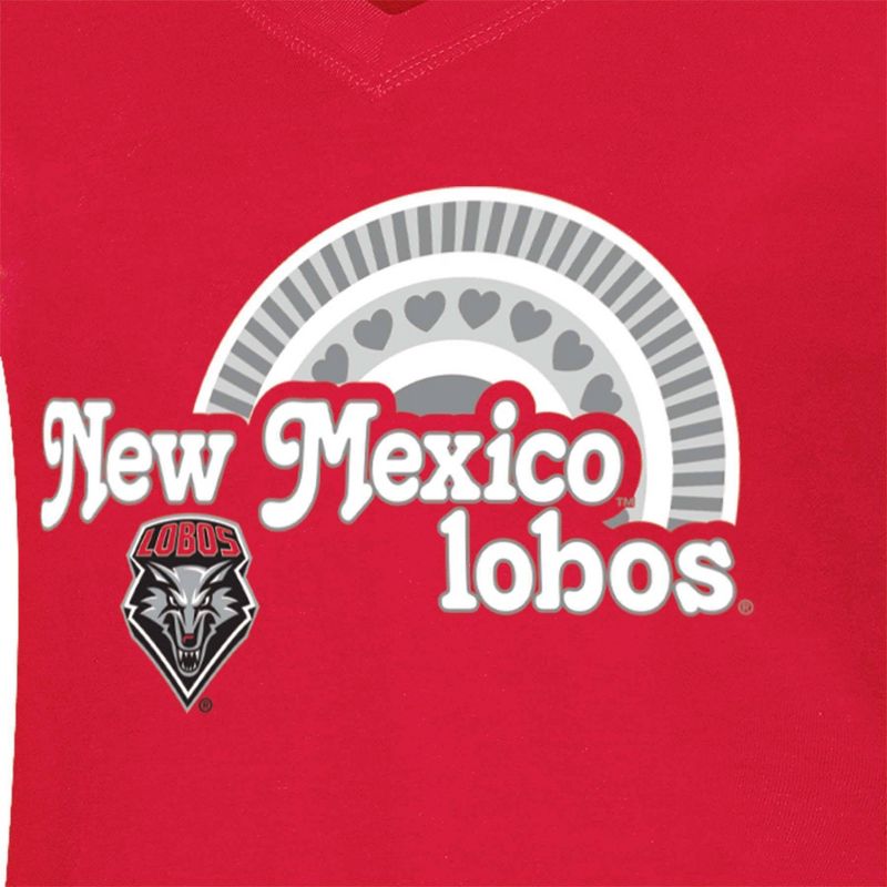 NCAA New Mexico Lobos Girls&#39; V-Neck T-Shirt, 3 of 4