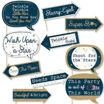 Big Dot of Happiness Funny Twinkle Twinkle Little Star - Baby Shower or Birthday Party Photo Booth Props Kit - 10 Piece