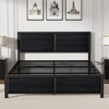 Twin/Full/Queen Size Bed Frame with Wood Headboard and Footboard, 14 Inch Platform Mattress Foundation, No Box Spring Needed Bed - 4 of 4