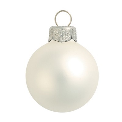 Northlight 28ct Matte Glass Ball Christmas Ornament Set 2" - Silver