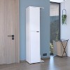 71.3" H Broom Storage Closet with One Door, Four Shelves and Broom and Mop Holder,White - 3 of 4