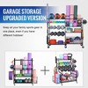 ZACHVO 200 lbs. Weight Capacity Sports Storage Garage Organizer Dumbbells Kettlebells Lifting Rod Multifunction Equipment Rack - 4 of 4