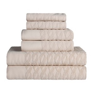 Premium Cotton Herringbone Medium Weight Bathroom Towel Set by Blue Nile Mills - 1 of 4