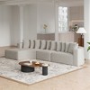 131.1'' Chenille L-Shaped Modular Cloud-Shaped Curved Sectional Sofa with Left Chaise, 10 Pillows, Deep Seat and No Assembly Required - 4 of 4