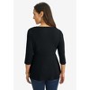 Jessica London Women's Plus Size Knit Crepe Sweetheart Neck Top - 3 of 4