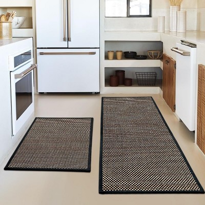 BAGOKIE 2/3 Pieces Non-Skid Kitchen Rugs and Mats Set