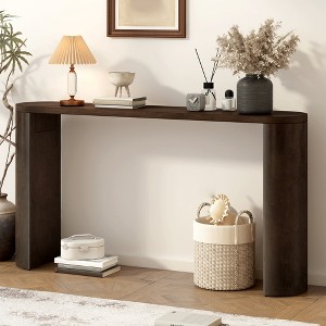 59" Entryway Console Table, Wooden Narrow Long Sofa Table, Accent Behind Couch Table, Suitable for Entrance Corridor Foyer Living Room - 1 of 4