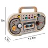 Topteng Montessori Wooden Busy Board, 5 Music Toggle Switches Toy - 4 of 4