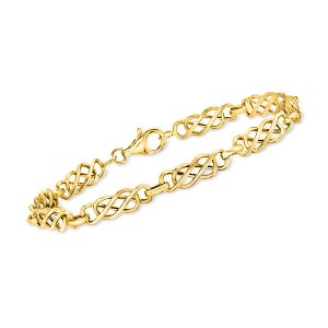 Ross-Simons 14kt Yellow Gold Double-Infinity Link Bracelet - 1 of 4