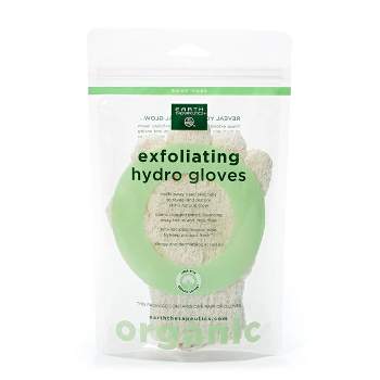 Earth Therapeutics Organic Cotton Exfoliating Hydro Gloves - 2ct