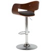 VidaXL Bar Stool Gray Bent Wood and Fabric - 4 of 4