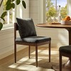 Modway  Remington Mid-Century Modern Wood and Fabric Dining Room Side Chair in Charcoal with Open Back and Elm Wood Frame - 2 of 4