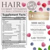 Sugar Free Hair Vitamins Gummies with Biotin 5000 mcg, Vitamin A, B12, C, D, E, Folic Acid, Hair Growth Strong - 60 Gummies By Nature's Nutrition - 2 of 4