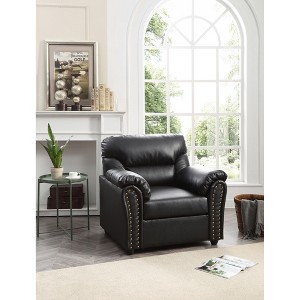 Modern Upholstered Accent Chair with Sturdy Construction and Quick Assembly for Living Room - 1 of 4