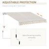 Anybear 12' x 10' Retractable Awning Patio Awnings, Sun Shade Shelter with Manual Crank Handle, for Deck, Balcony, Yard - 4 of 4
