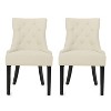 XIYUYEU Dining Chairs Set of 2,Upholstered Kitchen Chairs with Curved Tufted Backrest for Living Room,Meeting Room,Bedroom - 2 of 4