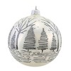 Glitter Lab 5.0 Inch White Forest Ball Christmas Tree Ornament , Multi Seasonal Decor Christmas European Nature (1PC) - 4 of 4