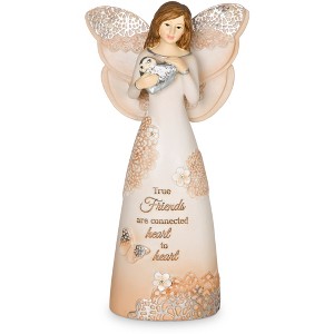 Pavilion Gift Company - True Friends - 6" Angel Holding Heart - Decorative Objects - 1 of 4
