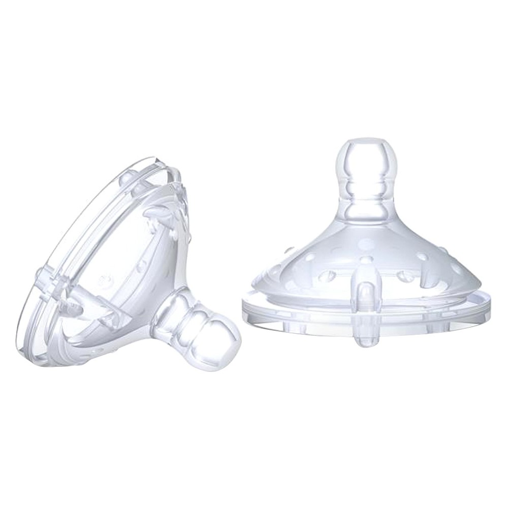 UPC 048526676606 product image for Nuby Natural Touch Slow Flow Nipple 2pk, Clear | upcitemdb.com