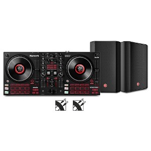 Harbinger VARI V1112 12" Powered Speakers Package With Numark Mixtrack Platinum FX DJ Controller & Cables - 1 of 4