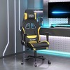 vidaXL Adjustable Gaming Chair with Massage Function - Ergonomic Design, Comfortable Foam Padding, outfitted with Footrest, Polyester Fabric - 2 of 4