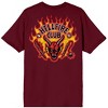 Stranger Things Hellfire Club Fiery Logo Adult Maroon Crew Neck Short Sleeve T-shirt - 3 of 4