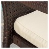 Corsica 3pc All-Weather Wicker Patio Chair Set - Brown - Christopher Knight Home: Outdoor Seating with Accent Table - 3 of 4