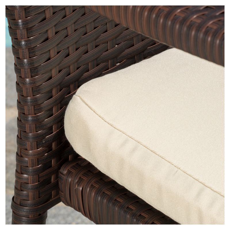 Corsica 3pc All-Weather Wicker Patio Chair Set - Brown - Christopher Knight Home, 4 of 6