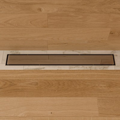 ALFI ABLD24B-PSS 24Inch Modern Polished Stainless Steel Linear Shower Drain with Solid Cover