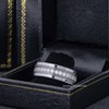 Jewelry Avalanche Mens Tungsten Carbide CZ Eternity Wedding Band, Comfort-fit, Pipe Cut - 4 of 4