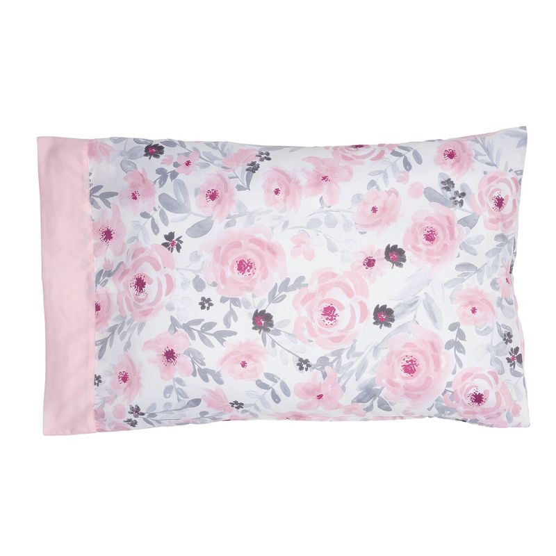Bedtime Originals Blossom Watercolor Floral Twin Sheets and Pillowcase Set, 3 of 10