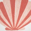 Saro Lifestyle Elegant Embroidered Seashell Pillow Cover, 20"x20", Orange - 3 of 4
